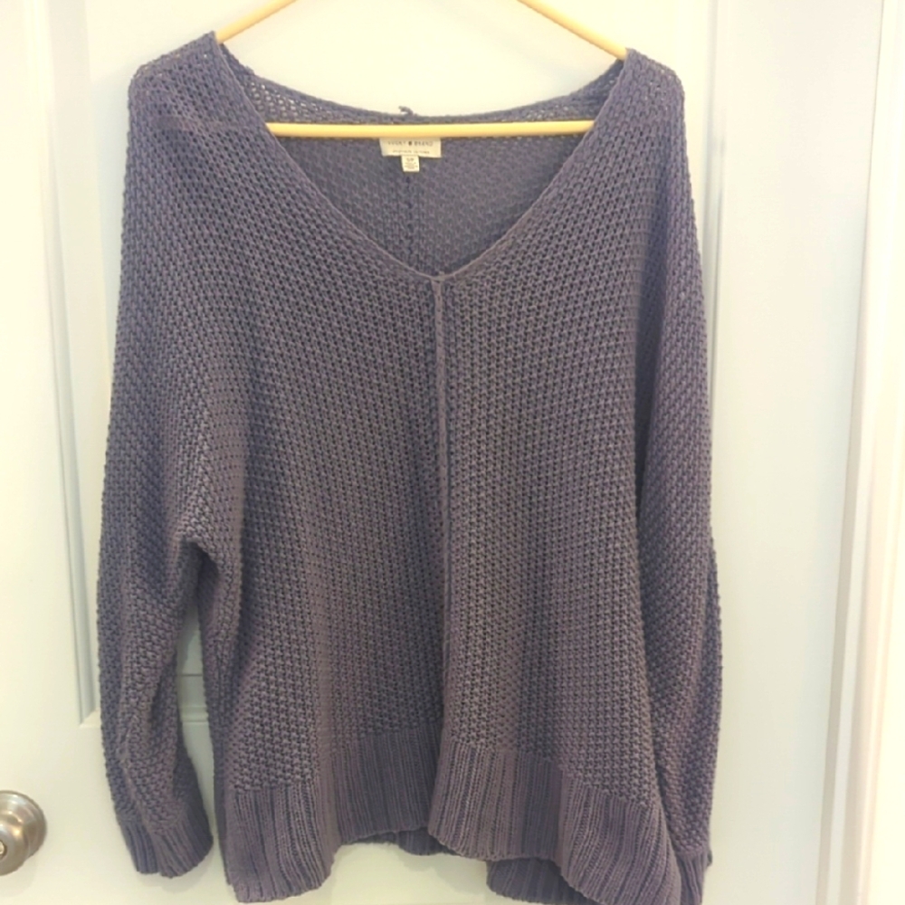 Lucky brand Women's Blue Gray Sweater